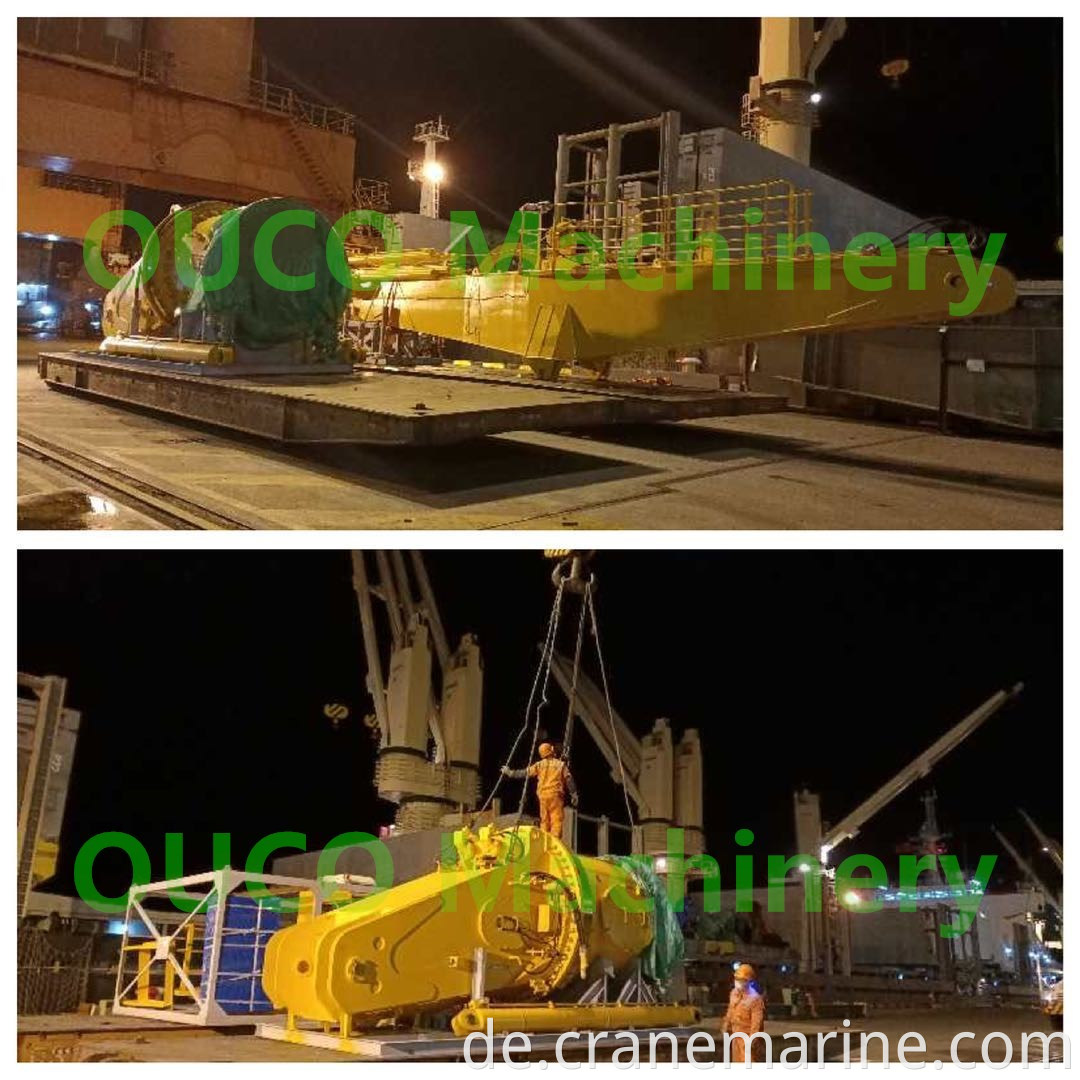 0.2Ton 20 Meters marine crane with telescopic cylinder crane ABS certified